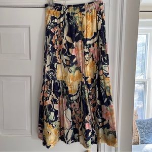Floral free people midi skirt